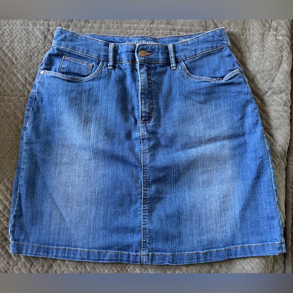 Croft & Barrow Classic Fit Blue Denim Skort